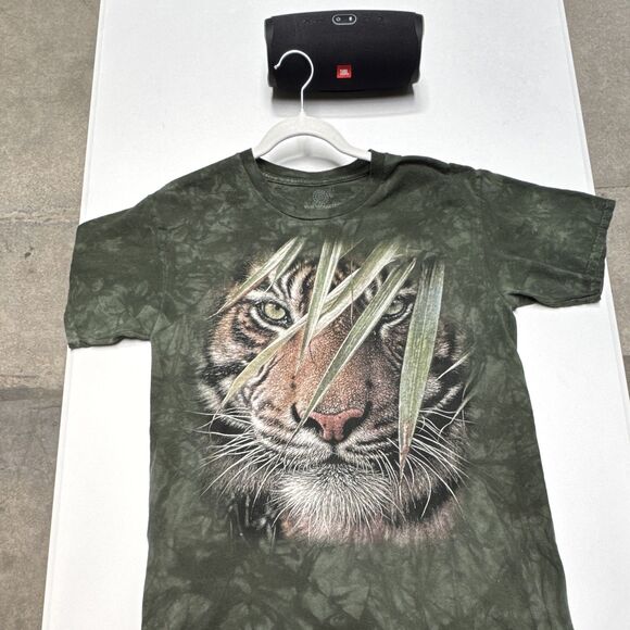 The Mountain Other - The Mountain Men's Green Tiger Graphic Crew Neck Short Sleeve T-Shirt L